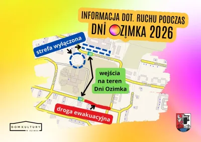 informacja dot.ruchu podczas Dni Ozimka grafika