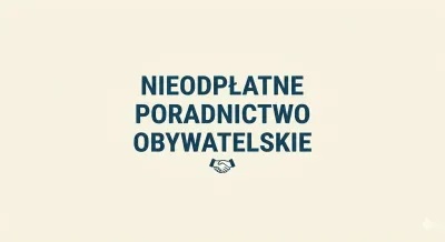 Informaja o godzinach pracy punktu Nieodpłatnego Poradnictwa Obywatelskiego