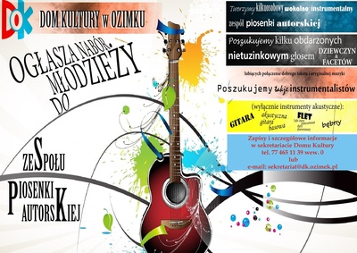 Nabór do Zespołu Piosenki Autorskiej