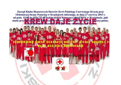 ODDAJ KREW W KRASIEJOWIE