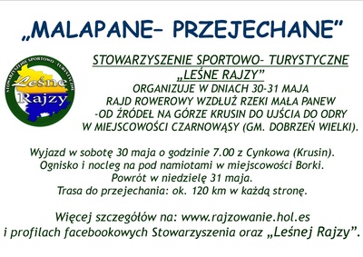  Rajd rowerowy MALAPANE- PRZEJECHANE