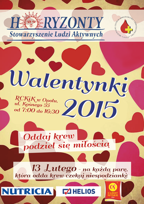 Oddaj krew na walentynki
