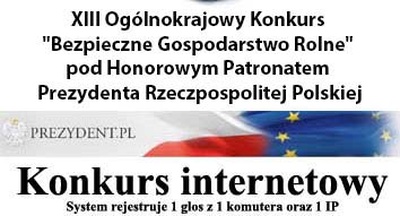 Internetowy Konkurs Bezpieczne Gospodarstwo Rolne 2015