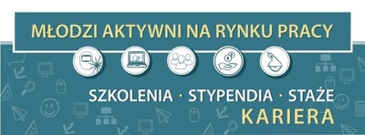 Weź udział w bezpłatnych szkoleniach i kursach zawodowych oraz 3-miesięcznych stażach finansowanych ze środków Unii Europejskiej w projekcie ?. Młodzi aktywni na rynku pracy Podnieś swoje umiejętności i kwalifikacje zawodowe!