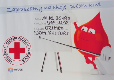 Oddaj krew 11.10.2019 r. w Ozimku