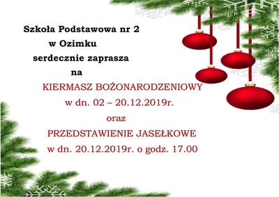KIERMASZ BOŻONARODZENIOWY