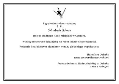 Odszedł Manfred Sklorz