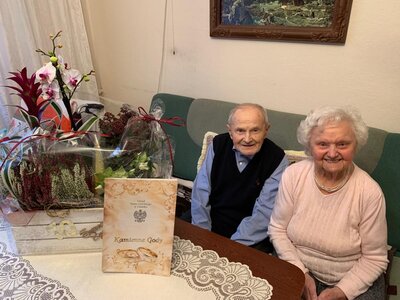 Dwieście lat dla jubilatów - Kamienne gody obchodzili w tym roku Klara i Józef Wacławczyk mieszkańcy Ozimka