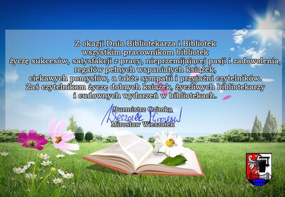 Życzenia z okazji Dnia Bibliotekarza i Bibliotek