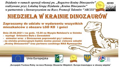 Niedziela w Krainie Dinozaurów - zapraszamy serdecznie do Ozimka