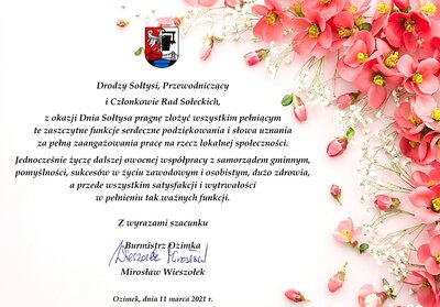 Życzenia z okazji Dnia Sołtysa