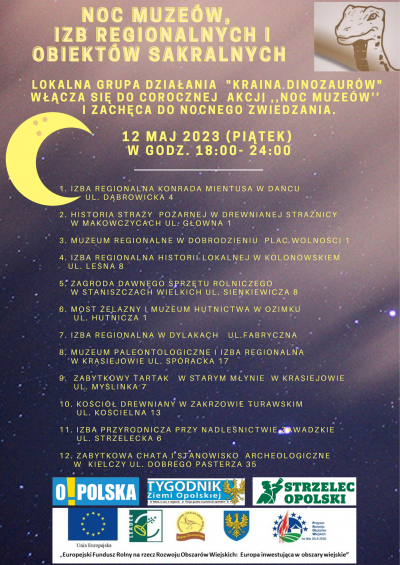 Noc Muzeów w Krainie Dinozaurów