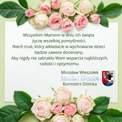 Życzenia z okazji Dnia Matki