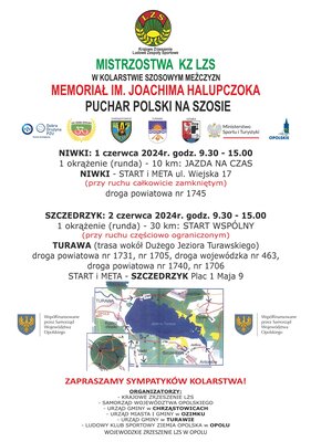 Wyścig kolarski MEMORIAŁ IM. JOACHIMA HALUPCZOKA 1 i 2 czerwca 2024 r.