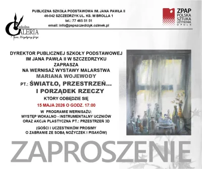 Wernisaż wystawy malarstwa Mariana Wojewody Światło, przestrzeń i porządek rzeczy