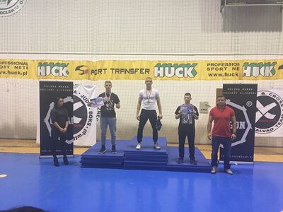 Ignacy Gajda na podium