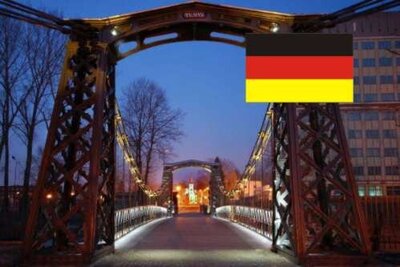 Die älteste eiserne Hängebrücke auf dem europäischen Kontinent