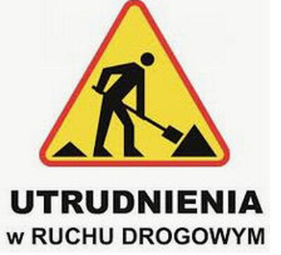 Prace budowlane na drodze