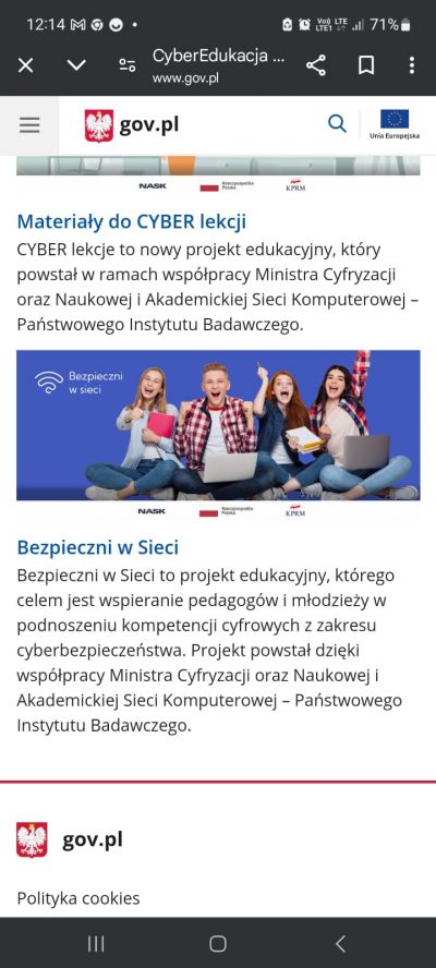 Bezpieczni w sieci - Projekt realizowany w SP2