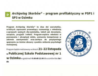 Archipelag Skarbów dla klas ósmych już w tym tygodniu!