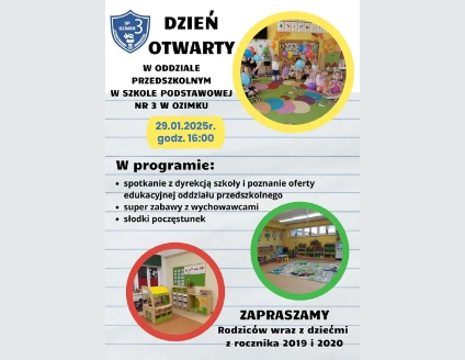 Dzień Otwarty w Oddziale Przedszkolnym w Trójce