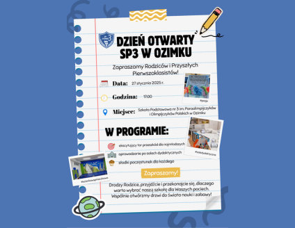 Zapraszamy na Dzień Otwarty Trójki - 27 stycznia o 17:00