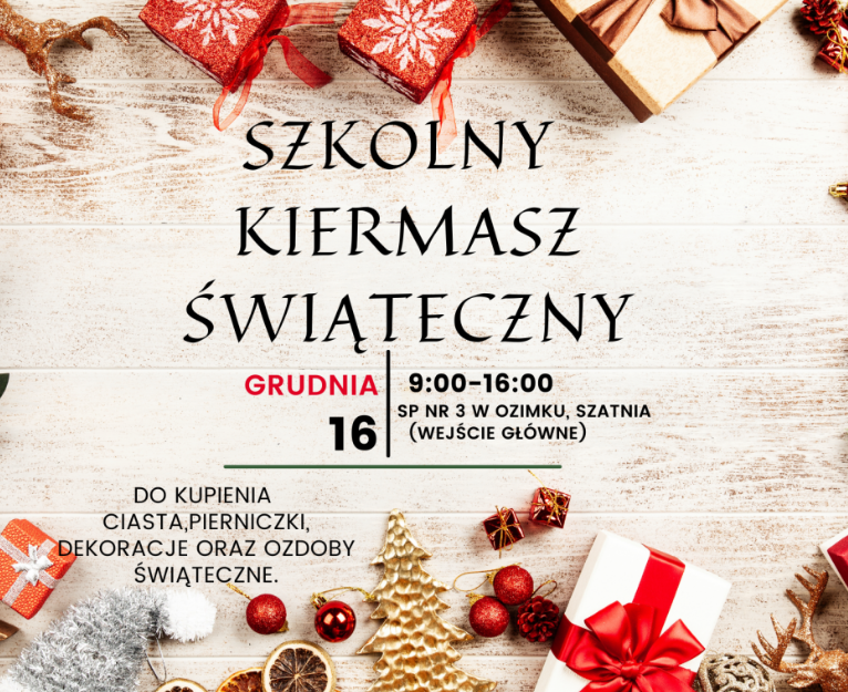 Zapraszamy na Kiermasz Świąteczny